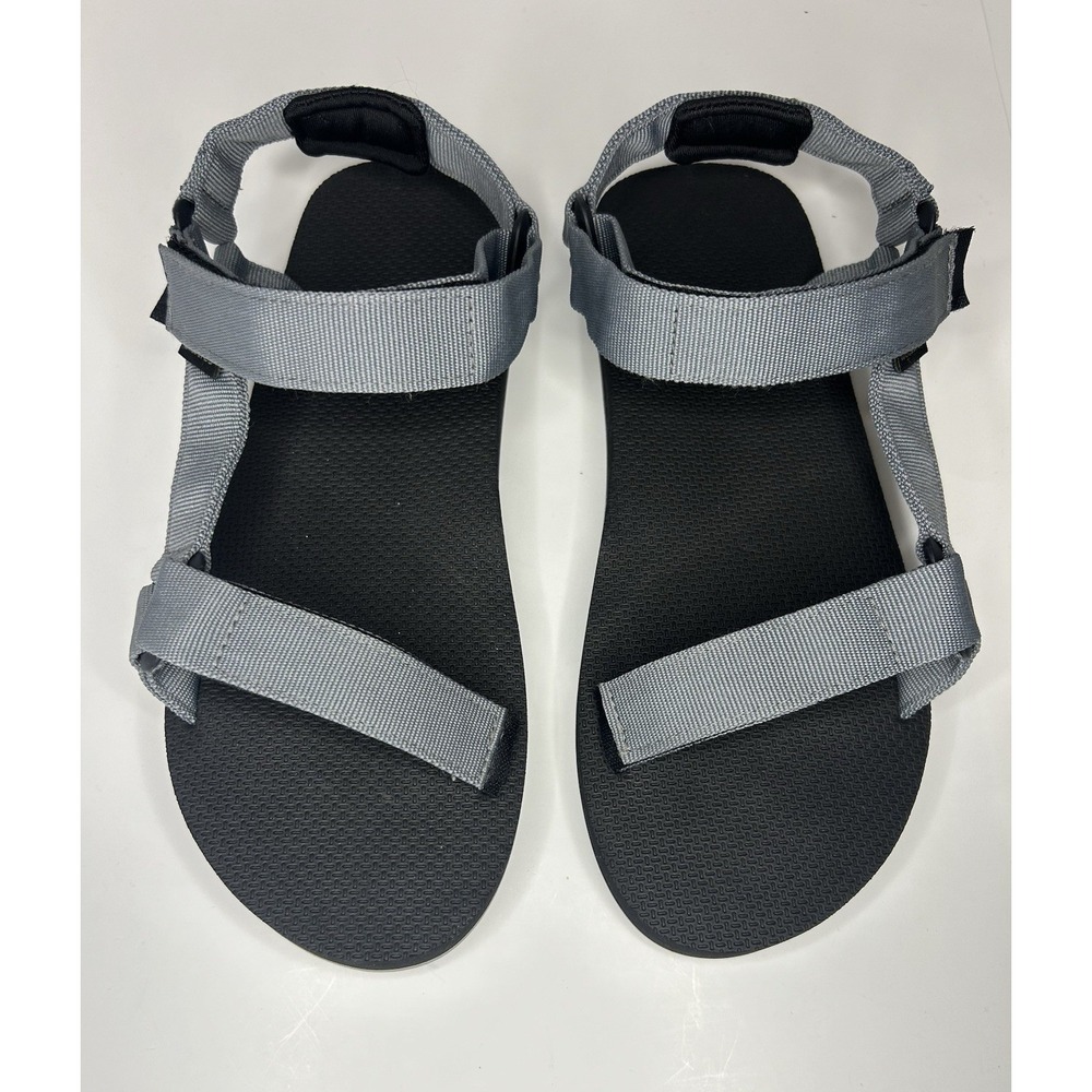 Watelves Mens Grey Sport Sandals Adjustable Strap Size 43/10 Hiking Casual Shoes
